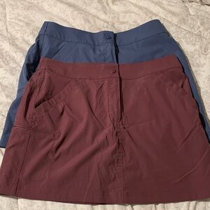 3 Pairs of Women’s Outdoor Cargo Skort in Blue, Beige and Burgundy